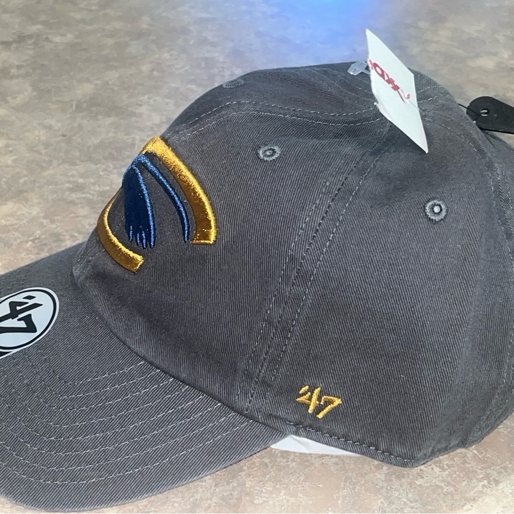 CLARION GOLDEN EAGLES’47 BRAND STRAPBACK HAT NWT - Picture 3 of 7